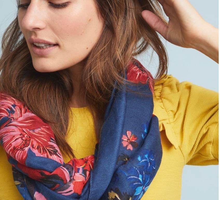 floral scarf Anthropologie
